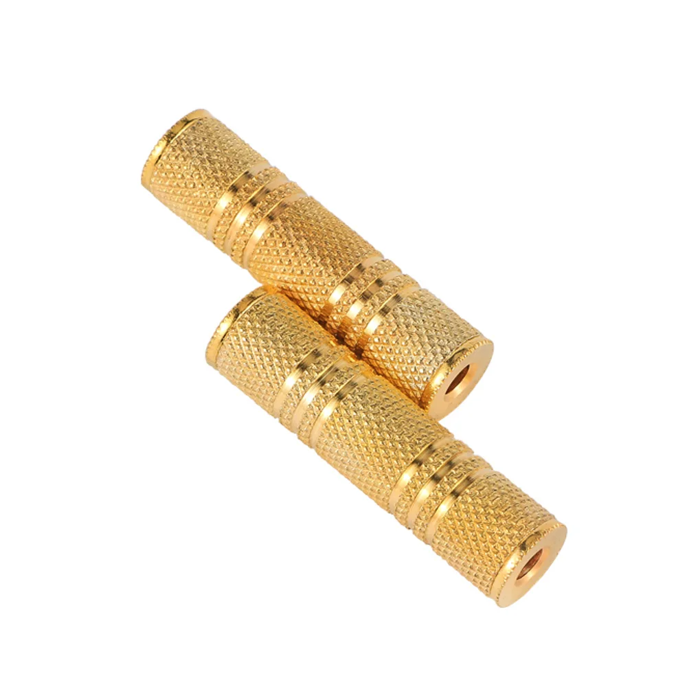 

1 Pcs 3.5mm 1/8" Jack Aux Stereo Female to Female F/F Audio Adapters Gold-Plated Adapter For Headphone Cable Extension 3.65 cm