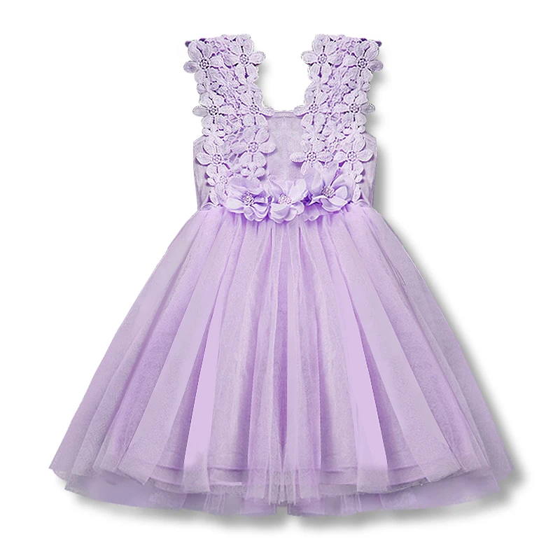 Г., новое платье с цветочным узором для девочек летняя одежда с юбкой-пачкой и кружевным жилетом Детские платья для крещения костюм принцессы с цветочным рисунком, платье для детей от 2 до 7 лет