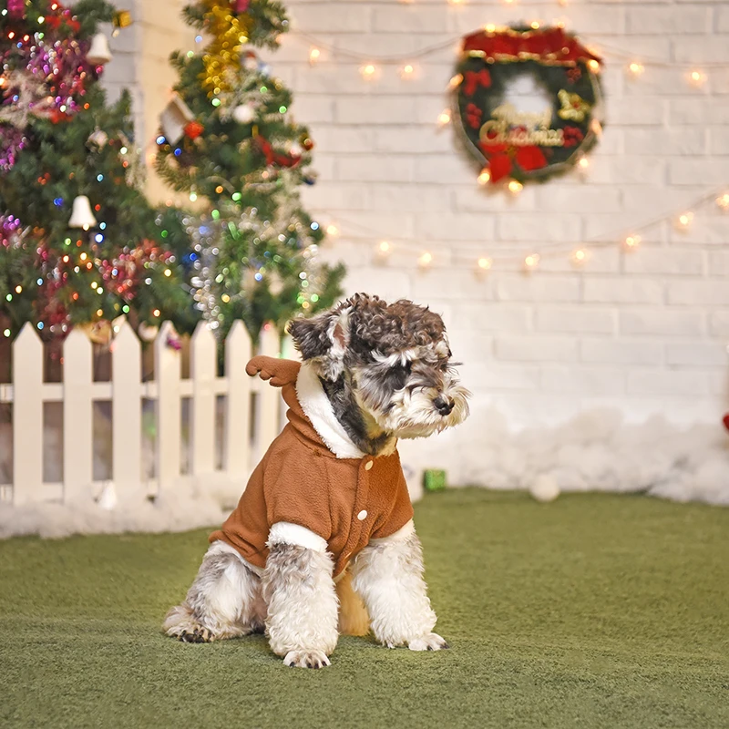 Одежда для питомцев, собачий пальто Одежда для кошки с рождественским оленем, пальто на собаку, для питомца одежда хлопчатобумажное пальто для костюмы для животных; одежда зима-осень