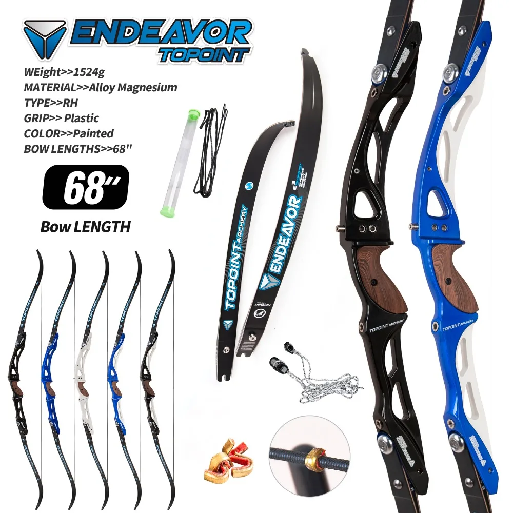 

Topoint Archery ENDEAVOR Competition Recurve Bow Package Aluminum Riser For Recurve Bow ILF Bow Device 18-44LBS Can Be Selected