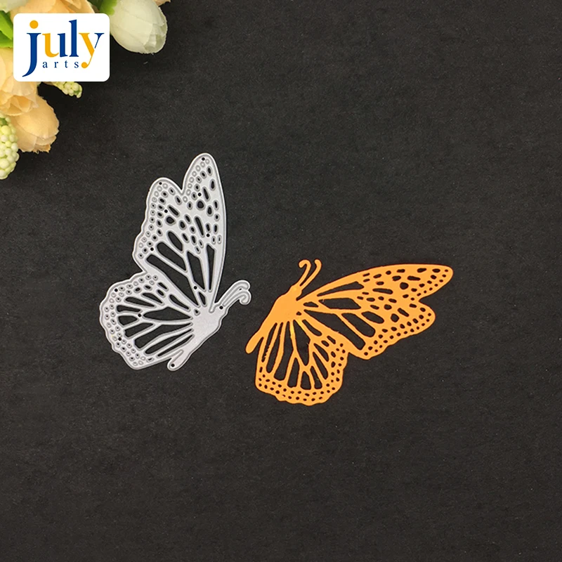 

Julyarts Cutting Dies Silver Butterfly Embossing Stencil DIY Scrapbook Paper Album for Handwork Creative New Dies