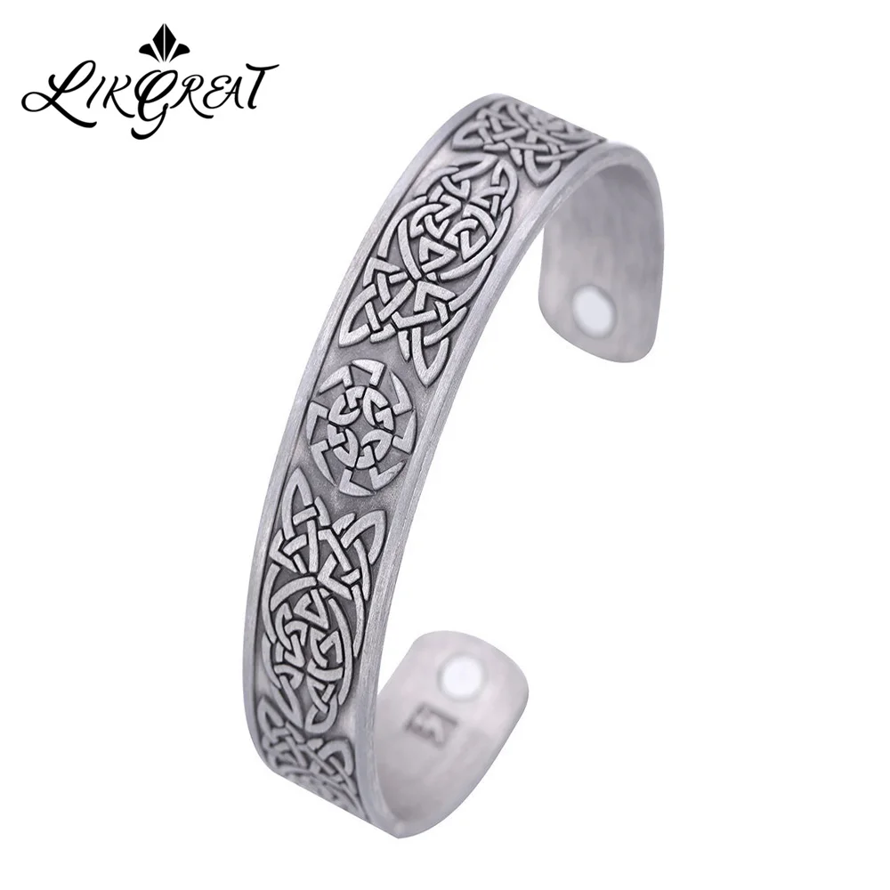 LIKGREAT Магнитный Браслет манжета для Для женщин мужские амулет Viking ювелирные