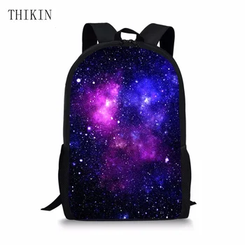 

THIKIN Fashion Magic Galaxy Design School Bag for Teen Girls Luminous Children Backpacks Teenager Bookbag Women College Rucksack