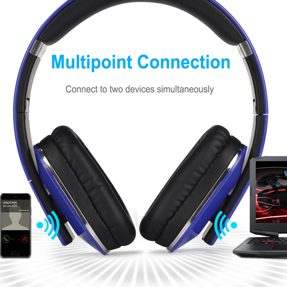 August EP650 Bluetooth Wireless Headphones with aptX / NFC / 3.5mm Audio In Bluetooth 4.1 Stereo Music Headset for TV ,Computer