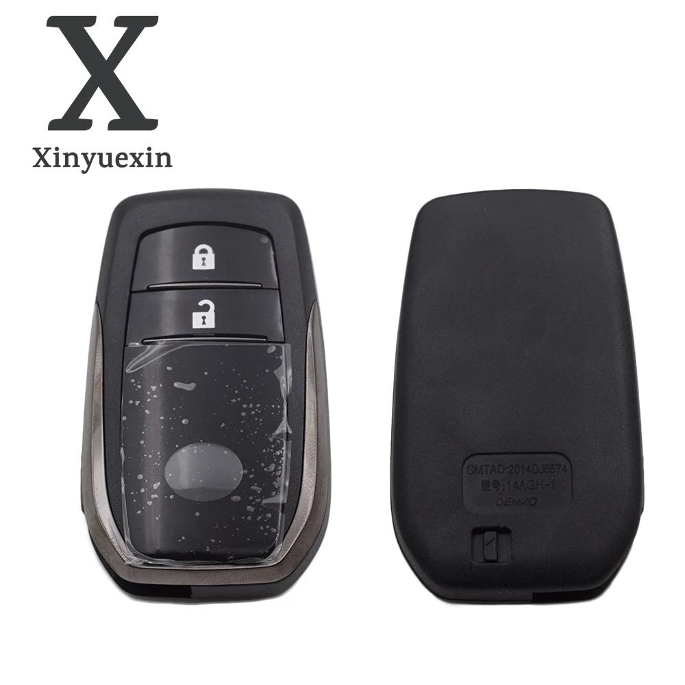 Xinyuexin 2 Buttons Smart Remote Key Shell Case Fob For Toyota Corolla Camry Crown RAV4 Car Key Uncut Blade No Logo xinyuexin flip folding car key shell for fiat 500 panda punto bravo ducato stilo remote auto key case fob sip22 blade 3 buttons