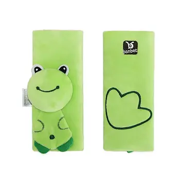 

2pcs Baby Car Seat Belt Shoulder Pad Strap Cover Baby Cartoon Stroller Accessories (Frog)