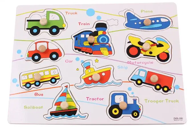 

Free shipping, wooden toys, traffic cognitive makeup, early childhood cognitive transportation puzzle, montessori teaching AIDS