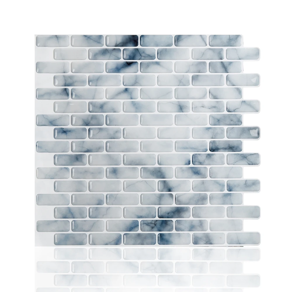 Peel and Stick Wall Tiles 10"x10" Marble Adhesive Backsplash Tile for