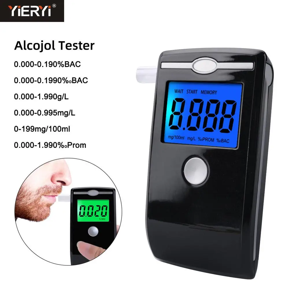

Yieryi AT5500 Portable Digital Handheld Breathing Alcohol Tester To Check The Drunk Driving Air Type Alcohol Measuring Instrumen