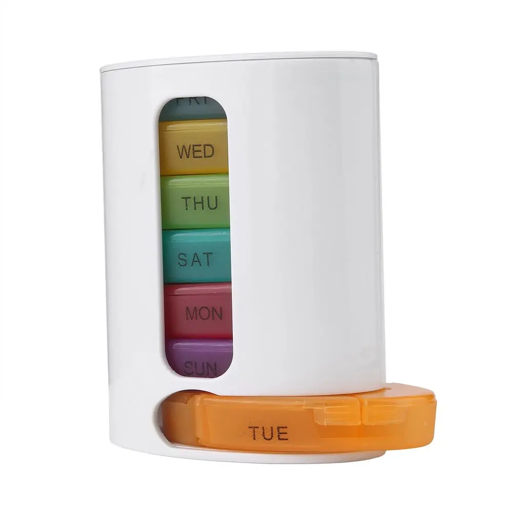 Compact Portable Weekly Pill case Organizer Mini Pills Storage Box