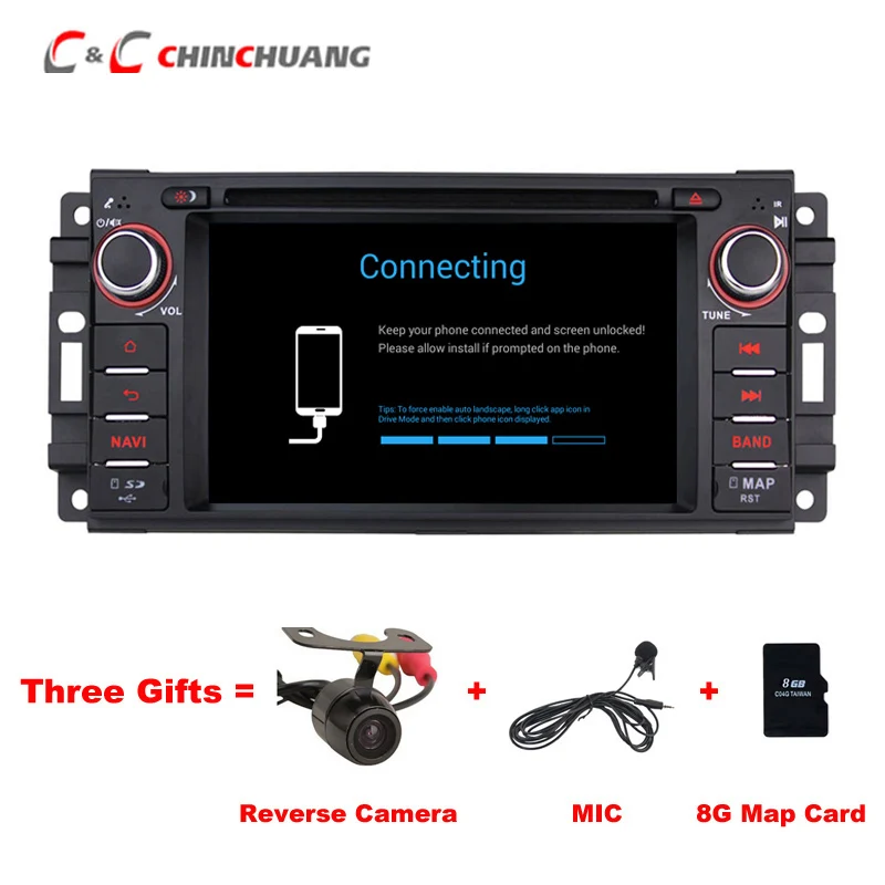 

Free Mic and Camera ! Car Radio Multimedia DVD Player for Chrysler 300C Wrangler With GPS Navi SWC WiFi DVR BT Support OBD DAB+