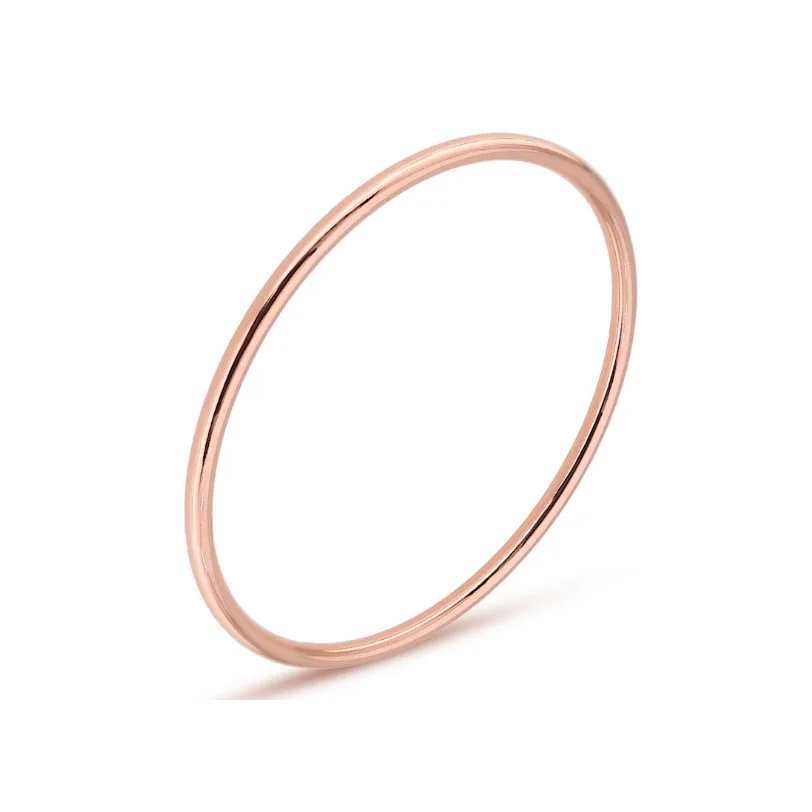 

Join.Y Stainless Steel Bracelets Bangles For Women Sweetheart Bracelet Bangle Champagne Gold Jewelry Simple High Quality Round