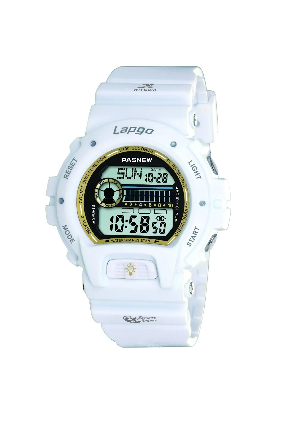 Pasnew, отличное качество изготовления, водонепроницаемые, с функцией автоматического обратного отсчета сна, спортивные наручные часы для мужчин и женщин, PLG-1020D