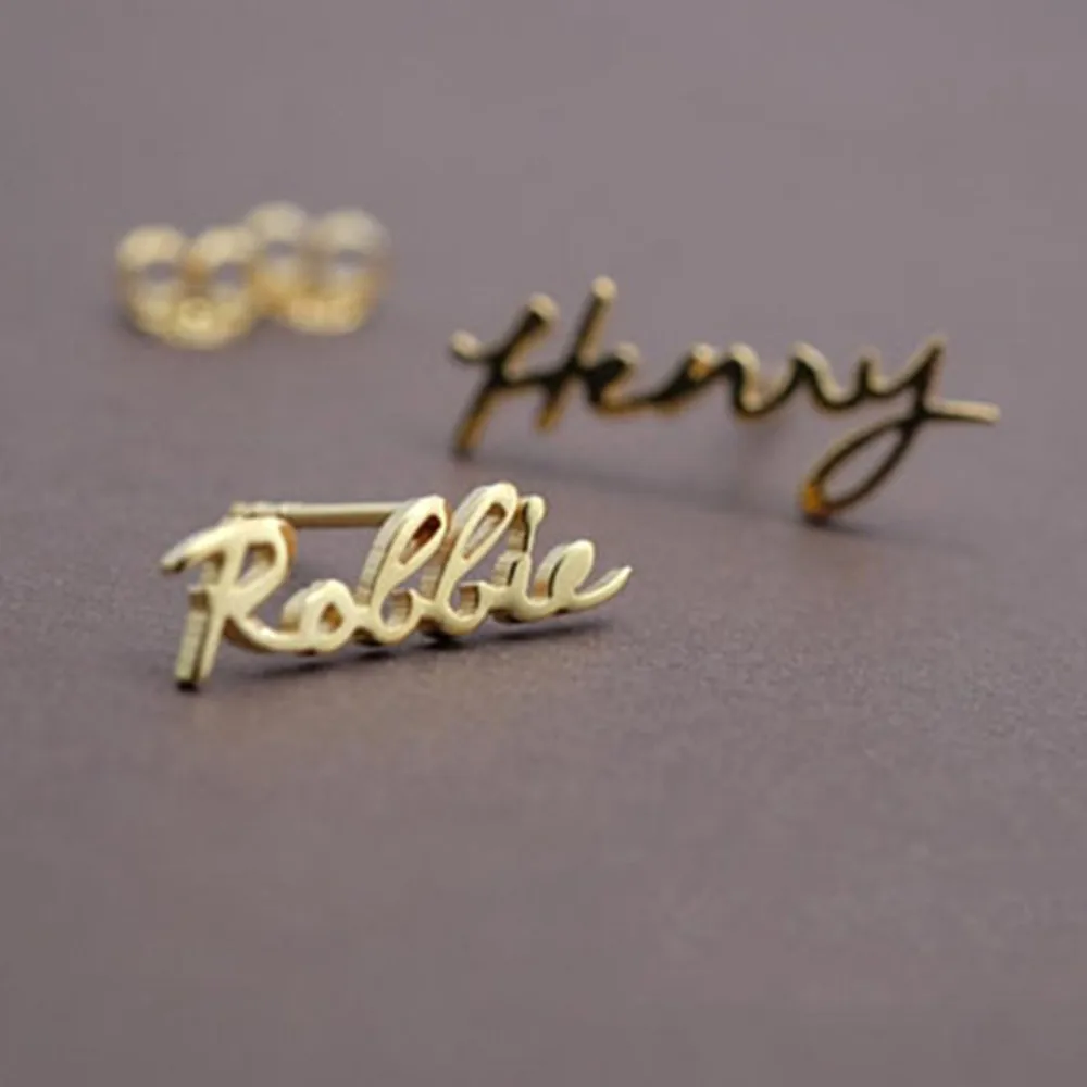 Custom name earrings - Personalized name earrings - earrings stud- Birthday gift-Graduation-Wedding_