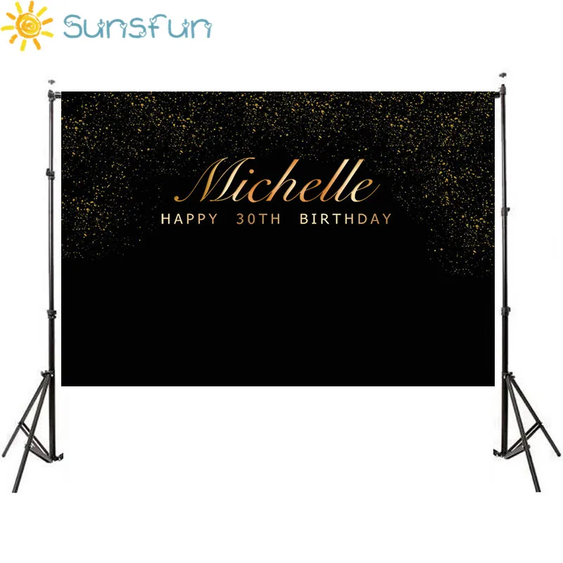 

Sunsfun 7x5ft Rose Gold Bokeh Photography Studio Black Background Vinyl Cloth High Quality Computer Print Wall Backdrop