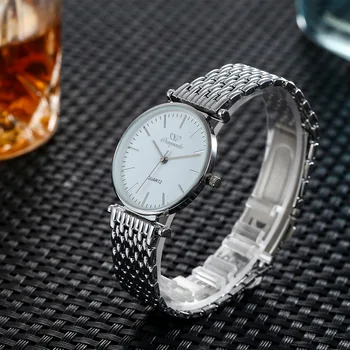 

Women Watch 2020 New Stylish Quartz Wristwatch Stainless Steel Watchband Silver Dial Lady Dress Clock