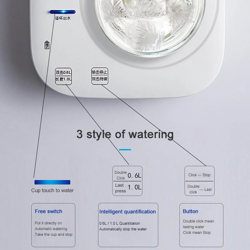 Office Electric Water Dispenser Rechargeable Bottled Water Pumping Household Pure Bucket Water Pressure Wireless Water Hydrant