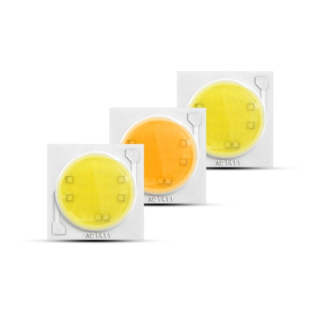 Керамика охлаждения LED COB чип источник света 3 Вт 5 7 9 220 В Светодиодная лампа