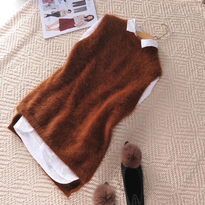 

2019 Angola Women ladies Sweaters and pullovers 100% Mink Cashmere Knitted Pullover sweater Customized Size Free Shipping JN561