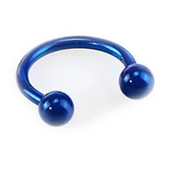 1 шт. кольцо для носа, пирсинга хрящей, пирсинга Orelha, хряща для женщин и мужчин, ювелирные изделия для тела Bijiux - Окраска металла: blue
