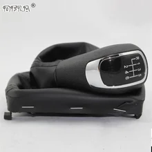 Car Styling Para Skoda SKODA SUPERB MK2 II 2 (08-13) nueva 6 Velocidad Del Coche Palanca de cambios Manual Shift Knob Con Cuero de LA PU de Arranque