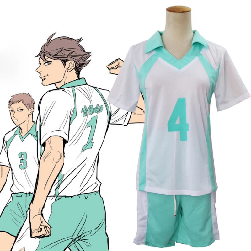 Аниме Haikyuu! Aoba Johsai VBC средней школы Косплей Oikawa Tooru Volley ball клубный костюм для косплея Джерси Униформа спортивная одежда