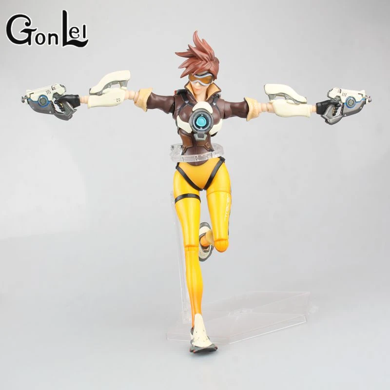 

GonLeI Tracer Widowmaker Reaper WINSTON SOLDIER:76 Action Figure Model kids Toys Gifts Collection OW Tracer PVC 25CM figure