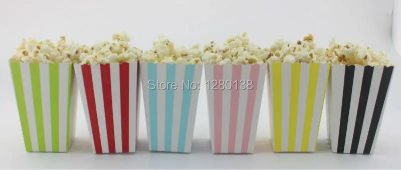 striped popcorn box