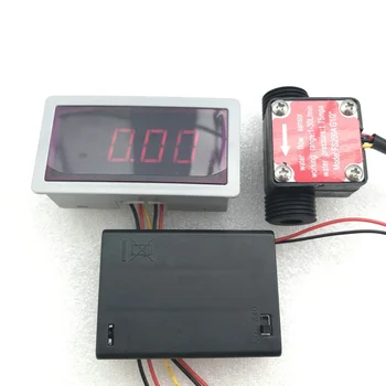 

US208MA FS200A 1-25L/min Digital flow sensor Electronic Flow Meter and Alarmer Flow Rate Display Frequency Counter iSentrol