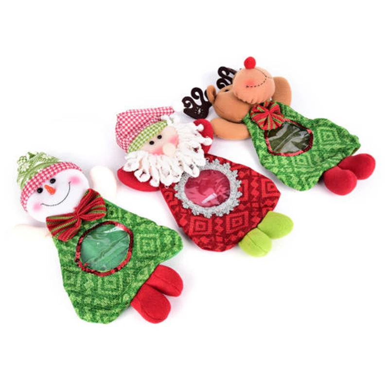 DIY Christmas Party Decor Gift Bags Sweet Candy Xmas Stocking Handbag