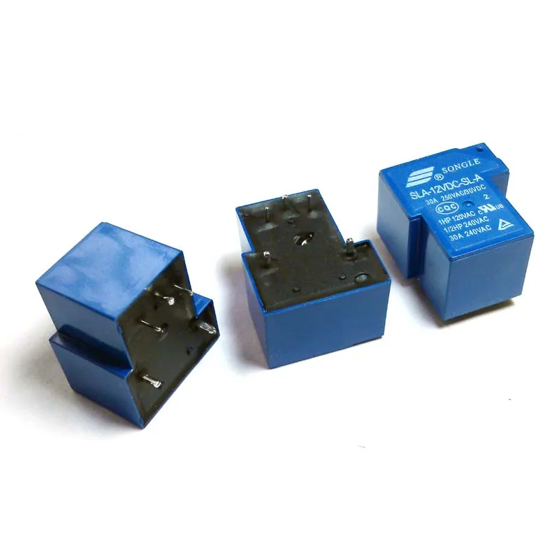

5 Pin 12V 30A Sealed relay 5 feet Songle brand large current relay