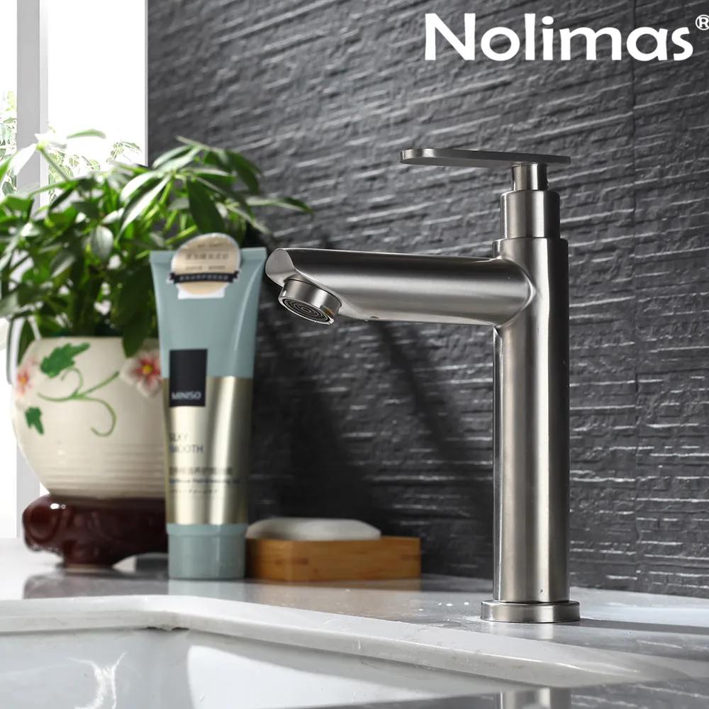 Bathroom Baisn Faucet SUS 304 Stainless Steel Brushed Toilet Faucet