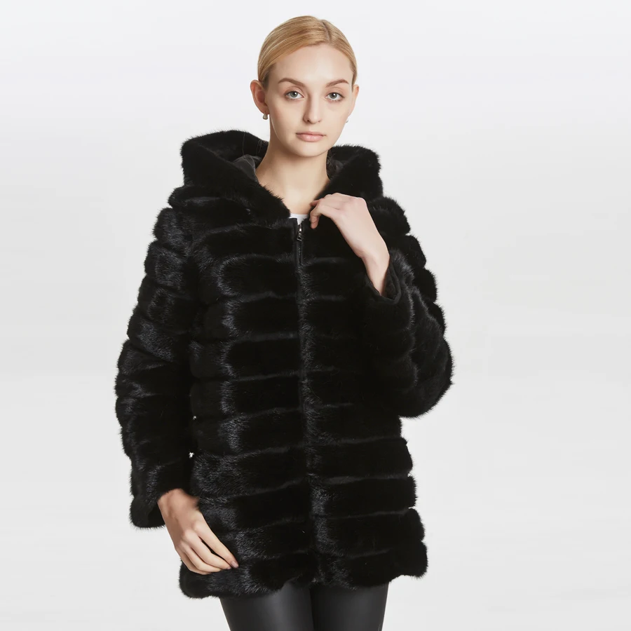 real mink fur coat without hood ,slim and warm,full sleeve new style.
