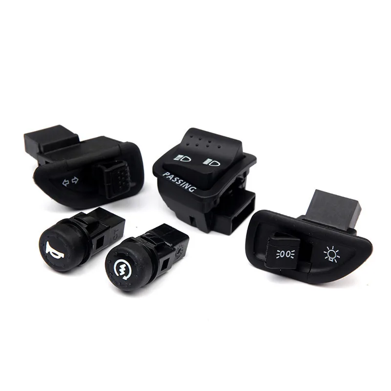 

Triclicks 5pcs/lot Motorcycle Switches Button Horn Turn Signal High Low Beam Electric Start Buttons Assembly For PIAGGIO Fly250