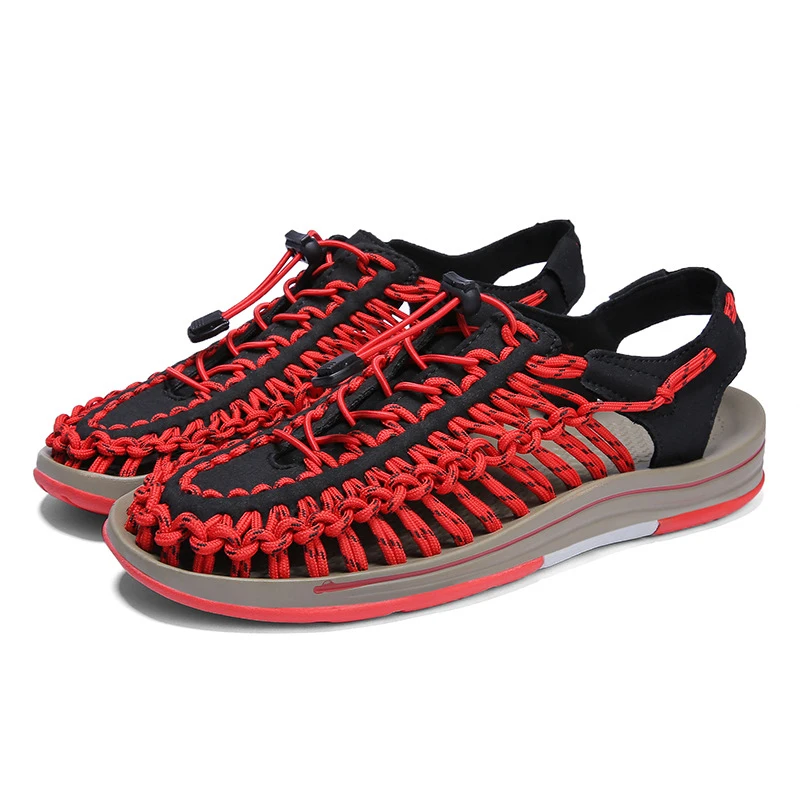 

Classic Men Soft Sandals Comfortable Men Summer Shoe Hand Knitting Sandals Big Size Soft Sandal Men Roman Comfortable Men Summer