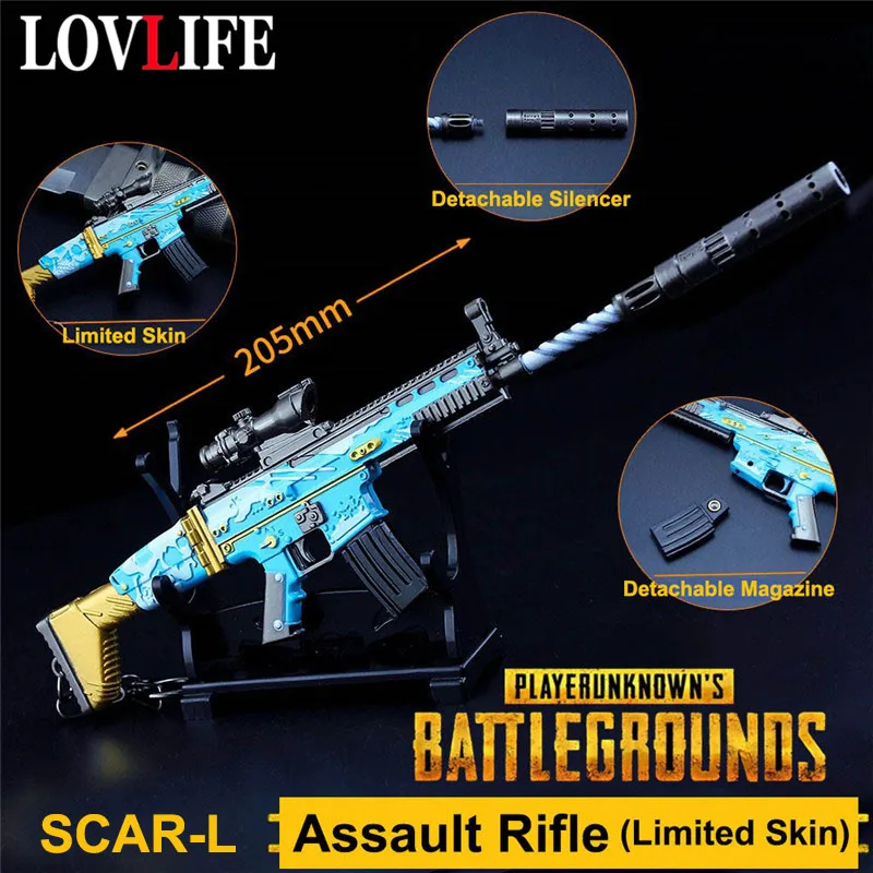 20 5cm Pubg Scar L Sniper Rifle Weapon Model Keychains Limited