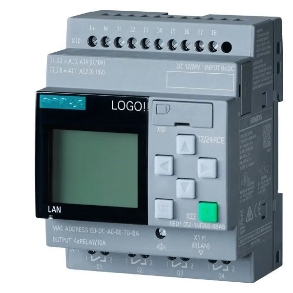New LOGO 12/24RCE Logic Module 6ED1052-1MD08-0BA0 full replace 6ED1052-1MD00-0BA8 8 DI (4AI)/4 DO Original | Электроника