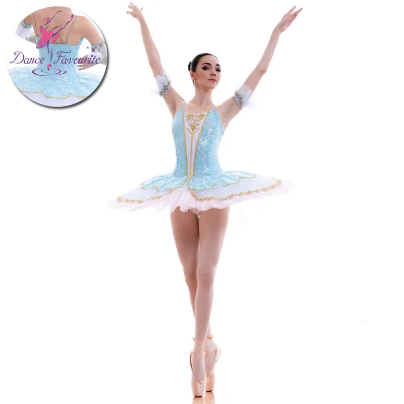 

Pale Blue Sequin Lace Bodice Pre-professional Ballet Tutu Women & Girl Dance Costume Ballet Tutu Stage Performance Ballet tutu