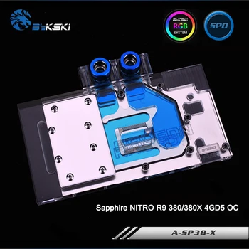 

Bykski A-SP38-X, Full Cover Graphics Card Water Cooling Block RGB/RBW for Sapphire NITRO R9 380/380X 4GD5 OC