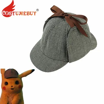 

Costumebuy Pokemon Detective Pikachu Cosplay Hat Pikachu Headwear Detective Sherlock cosplay Cap Detective Pikachu Chapeau