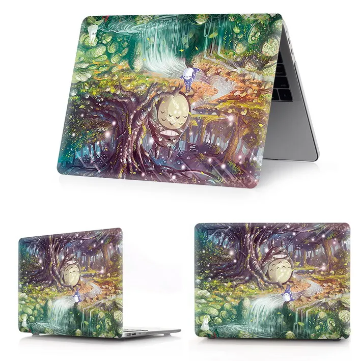 Чехол для ноутбука с цветной печатью Тоторо для Macbook Air 11 13 Pro retina 12 13 15 дюймов для New Air 13 или New Pro 13 15 - Цвет: menghuan Totoro