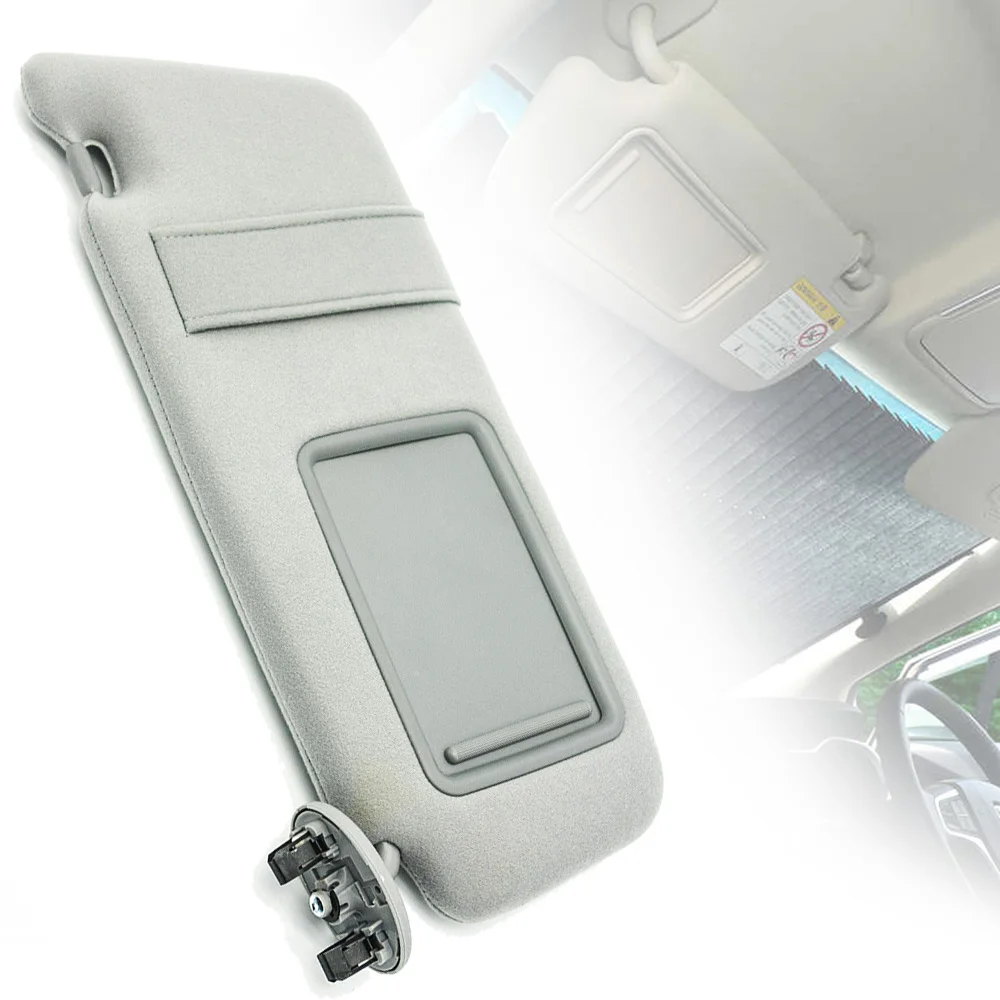 For Toyota Camry 2007-2011 1pc Gray Left/Driver Side Sun Visor Without Sunroof 74320-06780-B0 Mayitr