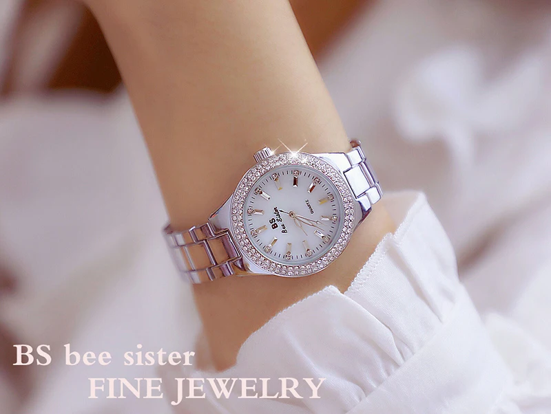 2021 Ladies Wrist Watches Dress Gold Watch Women Crystal Diamond Watches Stainless Steel Silver Clock Women Montre Femme 2020