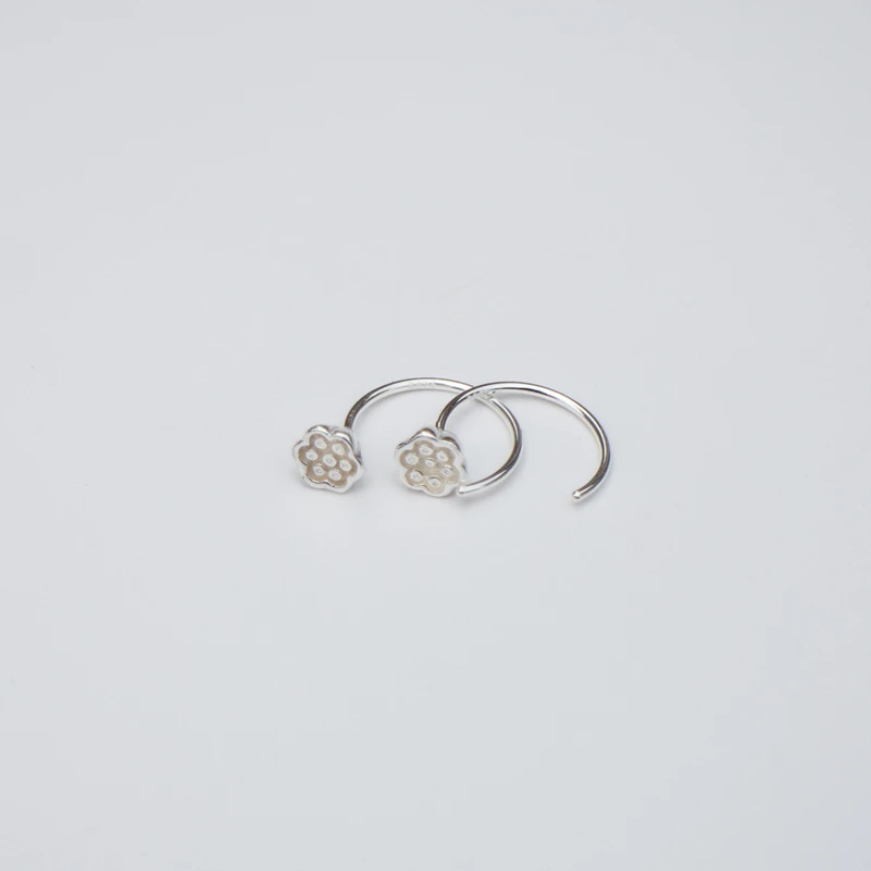 Дизайн ювелирных изделий 925 Серебряный Малый шесть поймать половина Кольцо Серьги мини уши гвоздь уха пирсинг уха