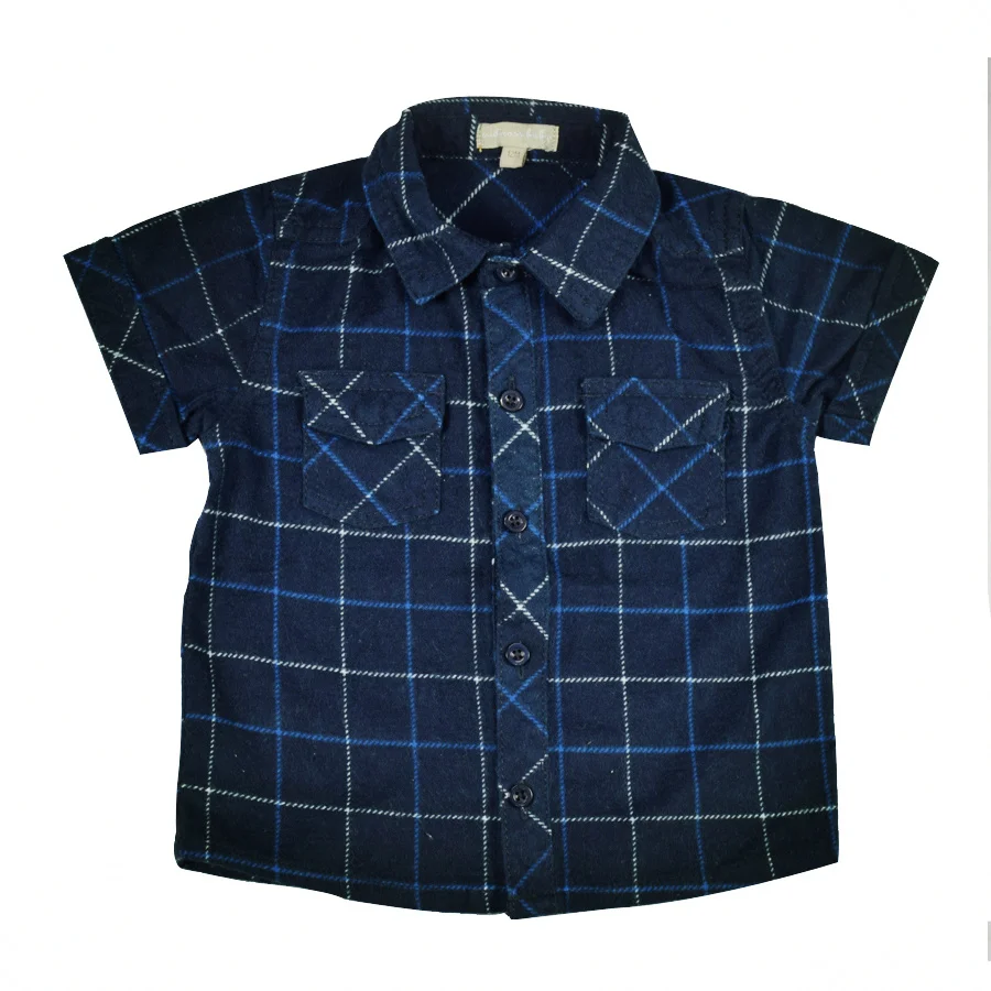 a Baby Clothing Newborn Boy Shirts Plaid Flannel Shirts Checkered Blouses Short Sleeve Tops Toddler Bebe Shirts Infant Clothing_