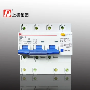

Group on small residual current protection switch/circuit breaker DZ47LE-100 3P+N 100A integrated