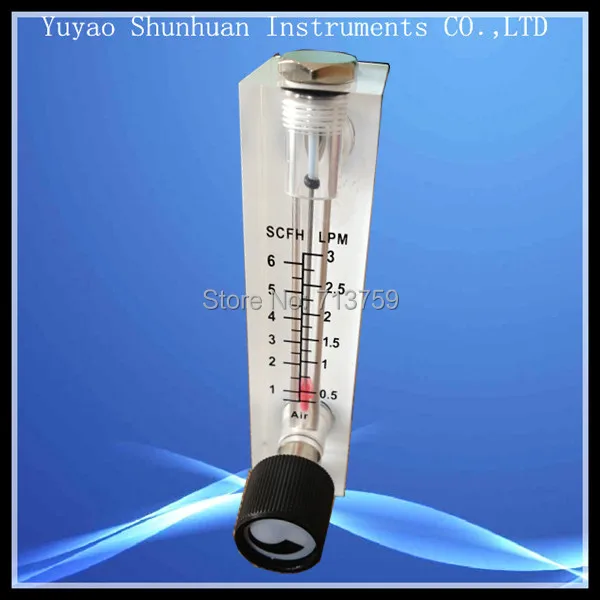 LZM 6T Panel air flow meter oxygen rotameter gas flowmeter with control