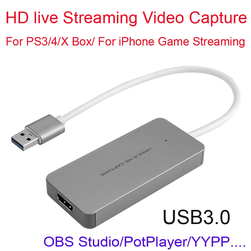 USB 3.0 1080P HDMI Video Capture Card Recording Game Live Video Streaming For PS3 PS4 XBOX ONE Conference Windows MAC OBS Studio цена USB 3.0 1080P HDMI Video Capture Card Recording Game Live Video Streaming For PS3 PS4 XBOX ONE Conference Windows MAC OBS Studio цены онлайн