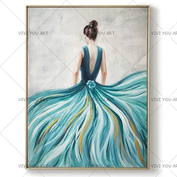 

100% Handmade Oil Painting Sexy Girl Pop Art Beautiful Woman Picture Wall Decoration Home Decor For Living Room