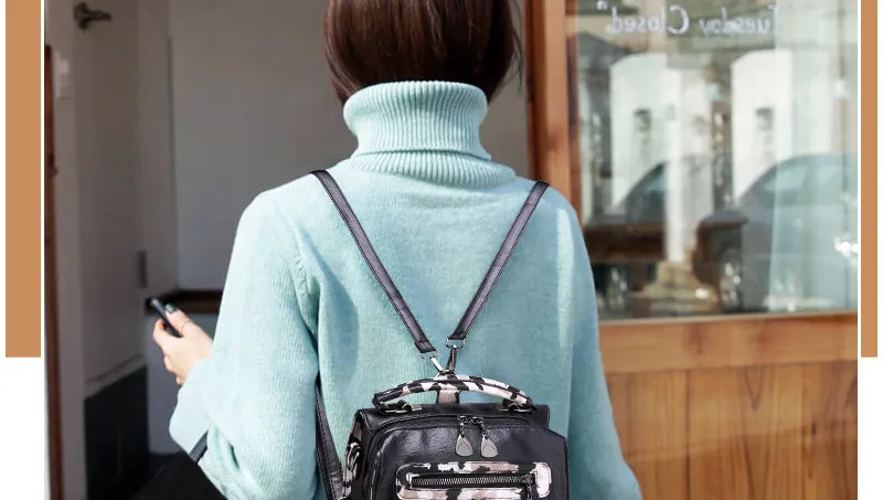 women leopard print backpack shoulder bag women school bag for teenager girls backpacks_12